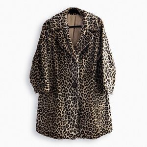 🐆 Vintage Faux Fur Leopard Print Coat 🐆